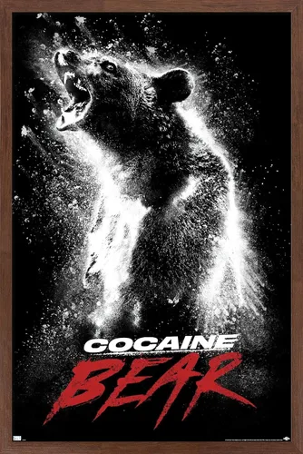 Vista 10 de Trends International Oso de cocaína - Póster de pared de una hoja, 22.4 pulgadas de largo x 14.7 pulgadas, versión enmarcada de madera de granero