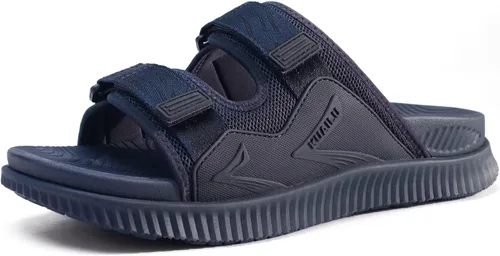 Vista 11 de KuaiLu Sandalias ortopédicas para hombre, atléticas, gruesas, para recuperación, deporte, correa ajustable, puntera abierta, sandalias para caminar