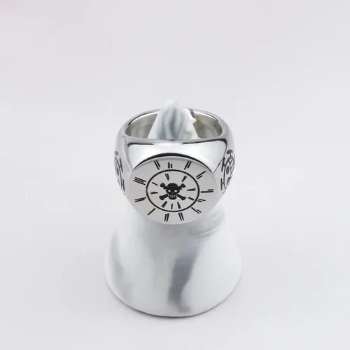 Vista 3 de ZWYQWN Anime One Piece Luffy Skeleton Ring Birthday Gifts for Men Boys Cosplay Gifts for Women Men