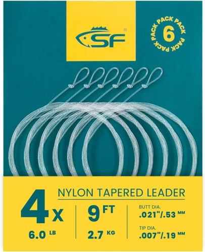 Vista 39 de SF Hand Tied Loop Fly Fishing Tapered Leader Freshwater Trout