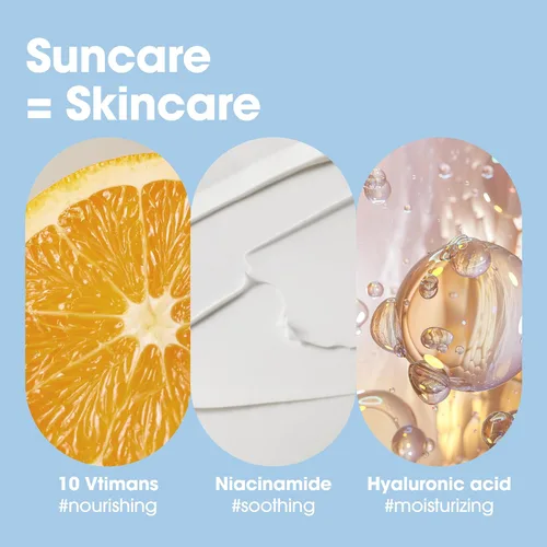 Vista 4 de SOME BY MI V10 Hyal Air Fit Protector Solar SPF 50 – 1.69oz, 50ml – Protector solar coreano de Centella para la cara con protección UV – No graso