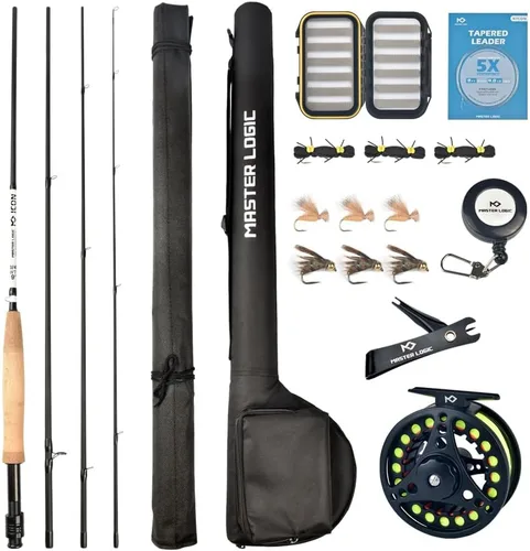 Vista 10 de Fly Fishing Combo Starter Kit, Graphite Rod and Reel with Case