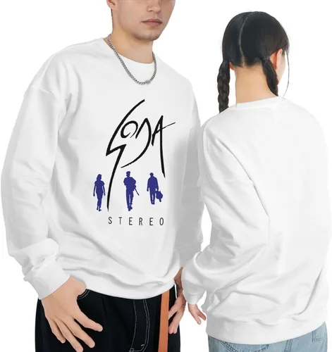Vista 4 de Soda - Sudaderas estéreo unisex de ajuste holgado, suaves, duraderas, de manga larga, para jóvenes y adultos