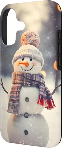 Vista 2 de Cute Christmas Snowman Winter Snow Scene Holiday Season Case for iPhone 17