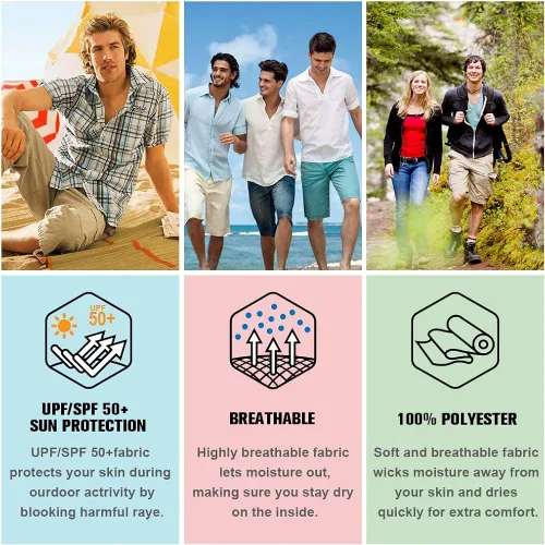 Vista 8 de Camisa de protección solar UPF 50 para mujer camisa de manga larga para pesca senderismo secado rápido transpirable