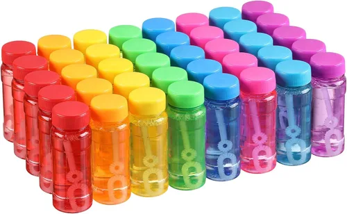 Vista 16 de Paquete de 12 botellas de burbujas grandes, solución de burbujas de 4 onzas, juguete novedoso de verano, recuerdo de fiesta de actividades, juego