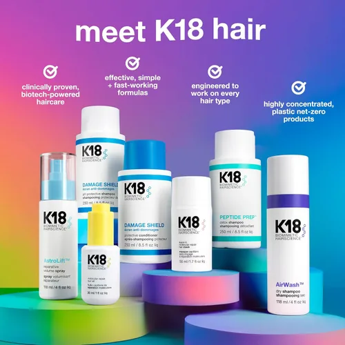 Vista 5 de K18 AstroLift™ Spray Volumizador Reparador, 2 Días de Engrosamiento + Sujeción Para Cabello Fino, Delgado, Frágil, Spray Volumizador Resistente a