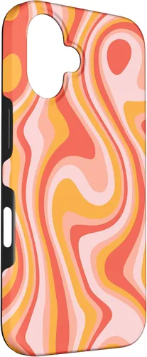 Vista 3 de iPhone 16 Retro Groovy Liquid Swirl Hippie 70's 80's Psychedelic Case