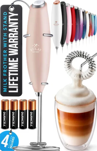 Vista 87 de Zulay Kitchen Potente varita espumadora de leche con 2 baterías Duracell – Mezclador de bebidas portátil ultrarrápido – Máquina de espuma eléctrica