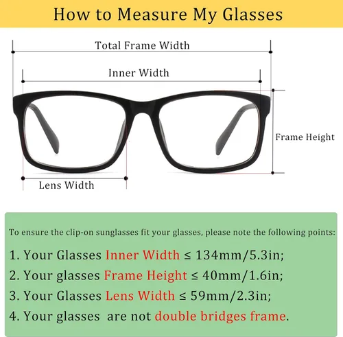 Vista 3 de Gafas de sol polarizadas con clip antirreflejos, gafas de conducción para gafas graduadas