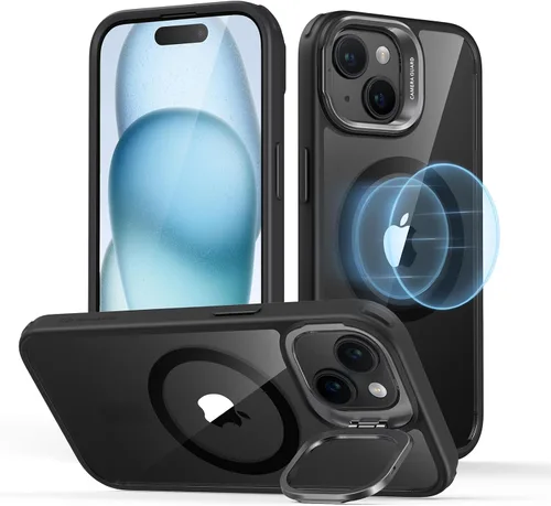 Vista 73 de ESR Funda para iPhone Air con soporte de almacenamiento, compatible con MagSafe, protección contra caídas de grado militar, funda magnética