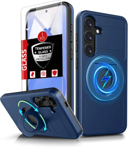 Vista 19 de Funda para Samsung Galaxy S21 FE con 2 protectores de pantalla de vidrio templado, funda con función atril para Samsung Galaxy S21FE con cubierta