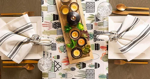 Vista 6 de DII Urban Cactus Kitchen Collection, camino de mesa, 14x108