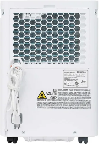 Vista 5 de Hisense Deshumidificador portátil de 35 pintas, 3,000 pies cuadrados, sistema de flujo de aire de bajo ruido, filtro lavable extraíble de 3