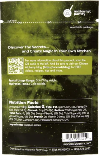 Vista 3 de Citrato de sodio + hexametafosfato de sodio paquete de valor sin OMG vegano OU Kosher certificado - 100 g/4 oz