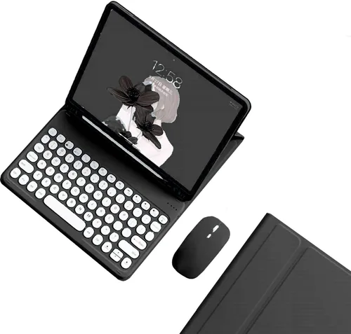 Vista 12 de kaidisen Funda de teclado para Galaxy Tab S6 Lite de 10.4 pulgadas con teclado y mouse Bluetooth, cubierta de teclado desmontable de color caramelo