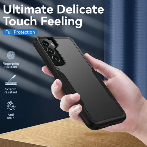 Vista 3 de para Samsung Galaxy S22 - Funda con protector de pantalla HD [Probado contra caídas de grado militar] Funda protectora resistente, dura y a prueba