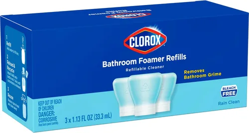 Vista 11 de Clorox - Cápsulas de recarga para espuma de baño sin blanqueador, esenciales para el hogar, limpieza con lluvia, 3 recargas de spray