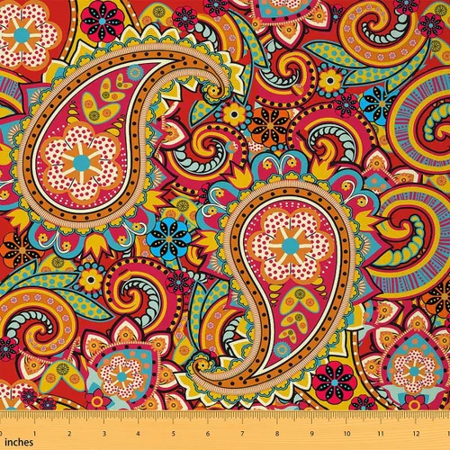 Vista 11 de Feelyou The Yard - Tela para tapicería de té de la tarde, tazas de té de estilo vintage, tela de tapicería floral para sillas, flores de rosas