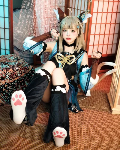 Vista 2 de NSPSTT Genshin Impact Cosplay - Disfraz de todos los personajes, juego completo, disfraz de Halloween para mujeres y hombres