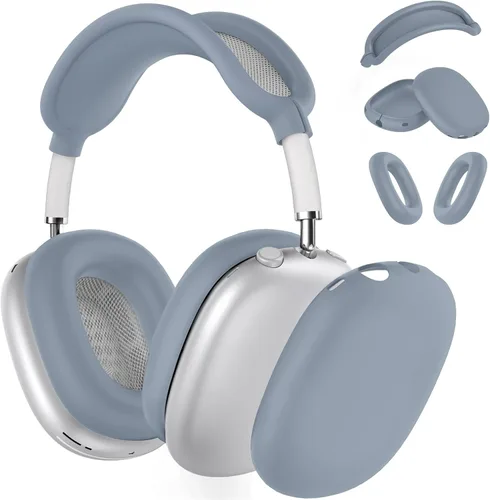 Vista 31 de Funda rígida para AirPods Max con modo de sueño, funda de transporte para auriculares con almohadillas de silicona para AirPods