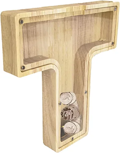 Vista 16 de FixtureDisplays® Alcancía de madera para gatos, alcancía de ahorro para niños, bonita moneda de recuerdo para niños y niñas, es un regalo único