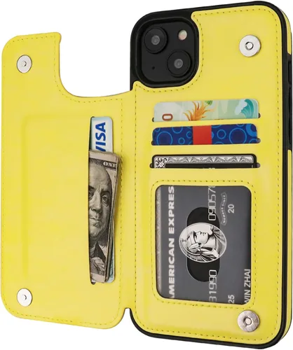 Vista 8 de ONETOP - Funda tipo cartera compatible con iPhone 14 Plus con soporte para tarjetas, funda de piel sintética con soporte y ranuras para tarjetas
