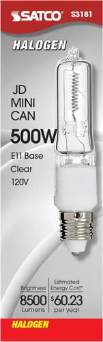 Vista 2 de Foco de luz, S3165, 120V 35W T4 E11, transparente, S3181, 500watts, 120 volts