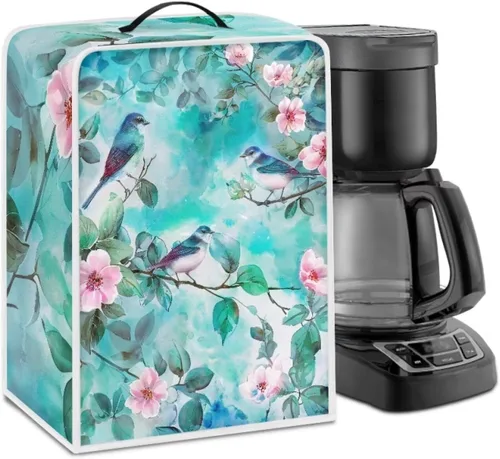 Vista 24 de Cubiertas para máquina de café con mango superior, resistentes a las manchas, para mezclador, compatible con la mayoría de cafeteras