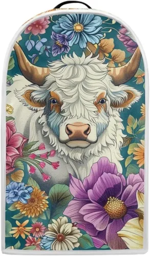 Vista 2 de Upetstory Funda antipolvo para licuadora de vaca, estilo bohemio, azteca, para cafetera, electrodomésticos, resistente a las manchas, lavable