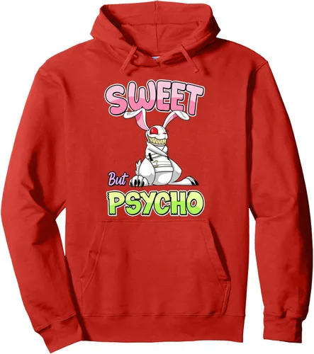 Vista 13 de Sweet But Psycho - Sudadera con capucha de conejo gótico espeluznante, Negro
