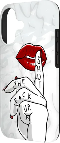 Vista 2 de STFU - Funda de regalo para iPhone 17 con texto en inglés "Lips Cool Swear Words Cussin Saying Women Bad Girs