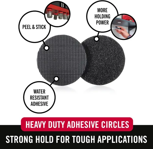 Vista 2 de VELCRO Brand Adhesivo adhesivo adhesivo para sujetadores industriales, resistencia de grado profesional, uso en interiores y exteriores, 1 7/8
