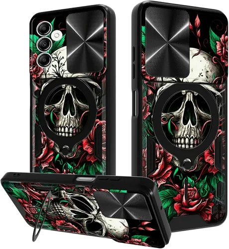 Vista 73 de Funda para Samsung Galaxy A03S de 6.5 pulgadas, funda protectora resistente con función atril giratorio de 360 grados, funda protectora resistente