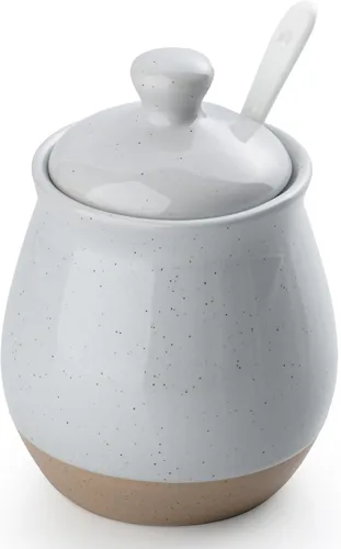 Vista 14 de famiware Milkyway Cremera de 13 onzas con asa, jarra de cerámica para café/leche/salsa/servir/ensalada, dispensador de gres para jarabe de arce