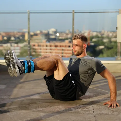 Vista 7 de Capelli Sport Pesas de tobillo y muñeca, pesas para piernas y brazos con correas ajustables, azul, 4 libras, juego de 2