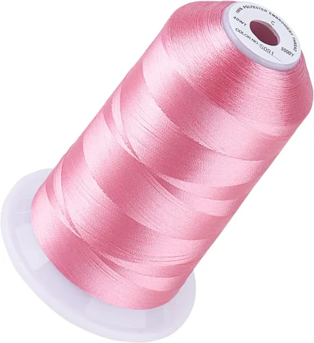 Vista 65 de Simthread 5500 yardas de hilo de bordar, 5000M de alto rendimiento 40WT 100% hilo de poliéster – 170+ colores vívidos, clasificado de alta velocidad