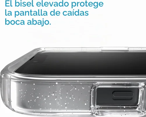 Vista 7 de Speck Funda transparente para iPhone 14 y iPhone 13 – Protección contra caídas, resistente a los arañazos y a prueba de amarilleo, funda de doble