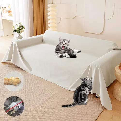 Vista 30 de Protector de muebles contra arañazos para gatos, antideslizante, impermeable, para mantener alejados a los gatos, protectores de sofá aptos