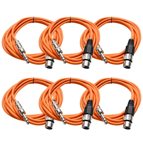 Vista 18 de Seismic Audio - SATRXL-F2-6 Paquete de cable de conexión XLR negro de 2 pies XLR hembra a 1/4" TRS