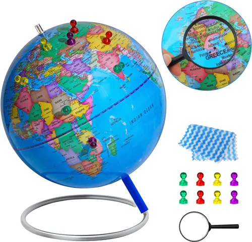 Vista 7 de BSHAPPLUS Globos iluminados de 13 pulgadas, globo giratorio de 720° con interruptor táctil e iluminación sin carga y 3 modos de iluminación LED