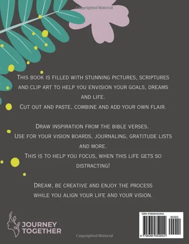 Vista 2 de Christian Vision Board Clip Art Book Create a Powerful Future life goals using 120+ Pictures, Uplifting sayings and Bible Verses.