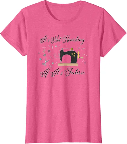 Vista 72 de It's Not Hoarding If Its - Camiseta de costura para acolchado, Blanco, S