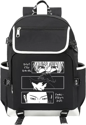 Vista 5 de DIOMMELL Mochila de anime con capacidad de lona, mochila para computadora portátil