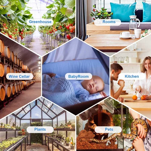 Vista 3 de Termómetro inteligente Inkbird, termómetro inalámbrico para congelador Bluetooth con sensor de temperatura, con APP para Android y iOS