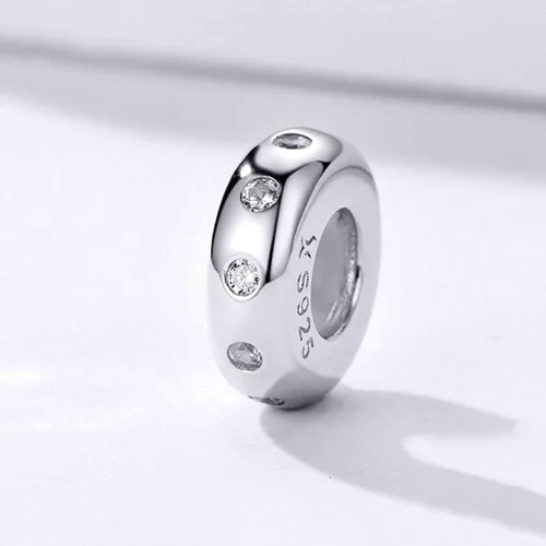 Vista 4 de Abalorio de plata de ley 925 con clip para pulsera Pandora, Plata esterlina, plata de ley