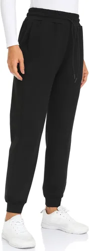 Vista 3 de YUNOGA Pantalones deportivos holgados de cintura alta para mujer pantalones deportivos con bolsillos y cordón