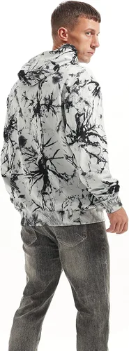 Vista 5 de KLIEGOU Mens Tie-Dye printed Pullover Hooded Sweatshirt