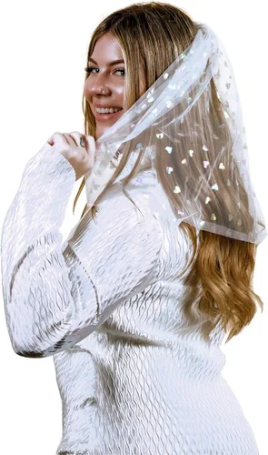 Vista 7 de Hanna Roberts Wedding Veil Bride Veils Bachelorette Party Veil for Celebrating Bachelorette Party, Bridal