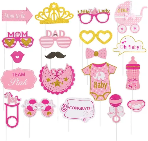 Vista 14 de SUNBEAUTY 28 piezas de accesorios de cabina de fotos de Navidad, suministros de fiesta de Navidad, accesorios de cabina de fotos para selfies